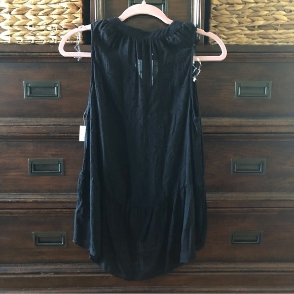 Zac & Rachel lightweight black clip dot sleeveless blouse in size S - Picture 2 of 8